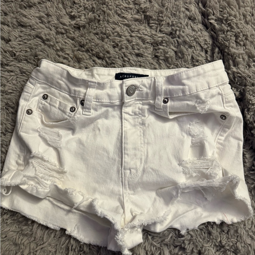 Aeropostale Women's Jean Shorts in White